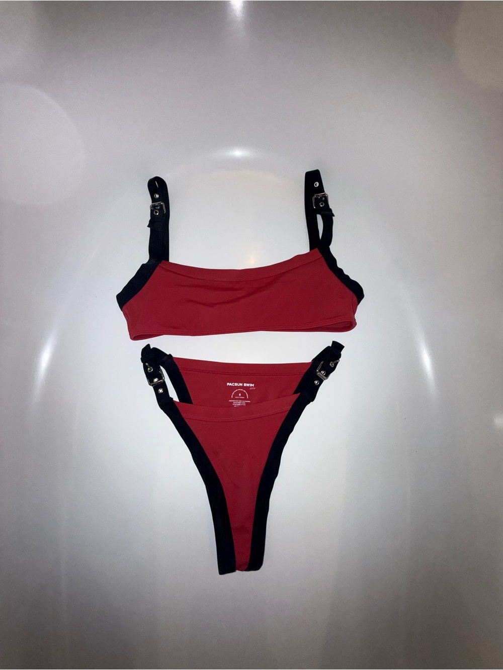 PacSun Swim Bikini Buckle Detail Set | Medium Top Small Bottom